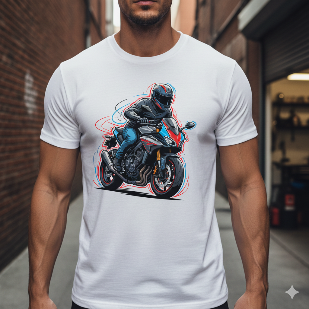 Purple and Blue - Custom Bike T-shirt Design